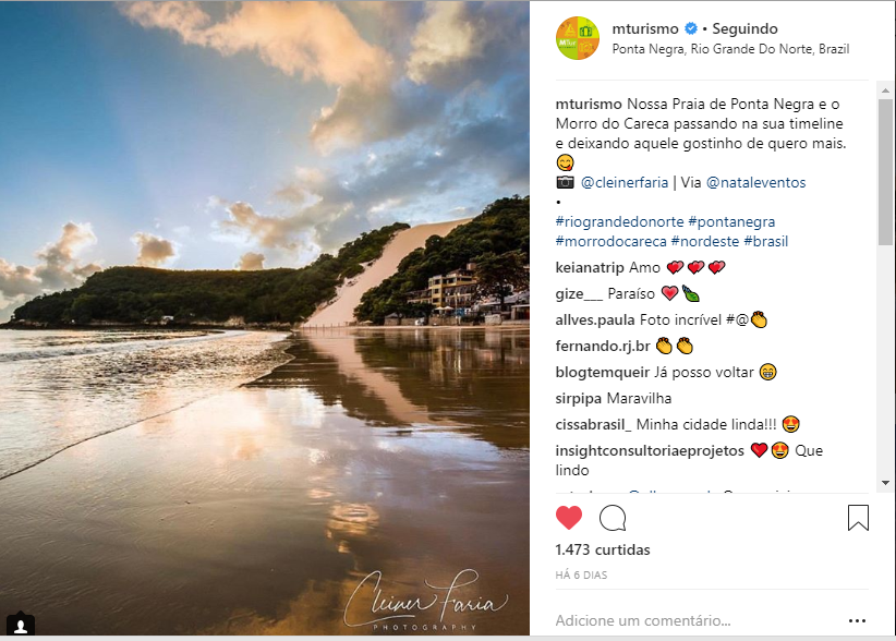 Portal Neg Cios Rn Ganha Destaque Nas Redes Do Minist Rio Do Turismo